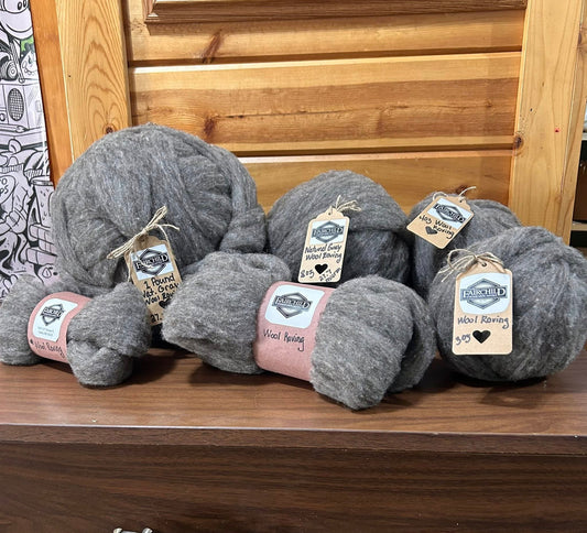 Gray Wool Roving