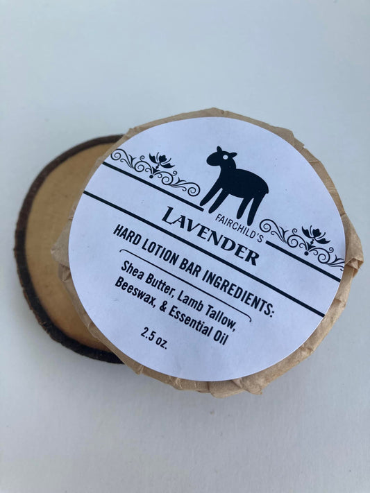 Lavender Hard Lotion Bar - Fairchild Farm and Mercantile
