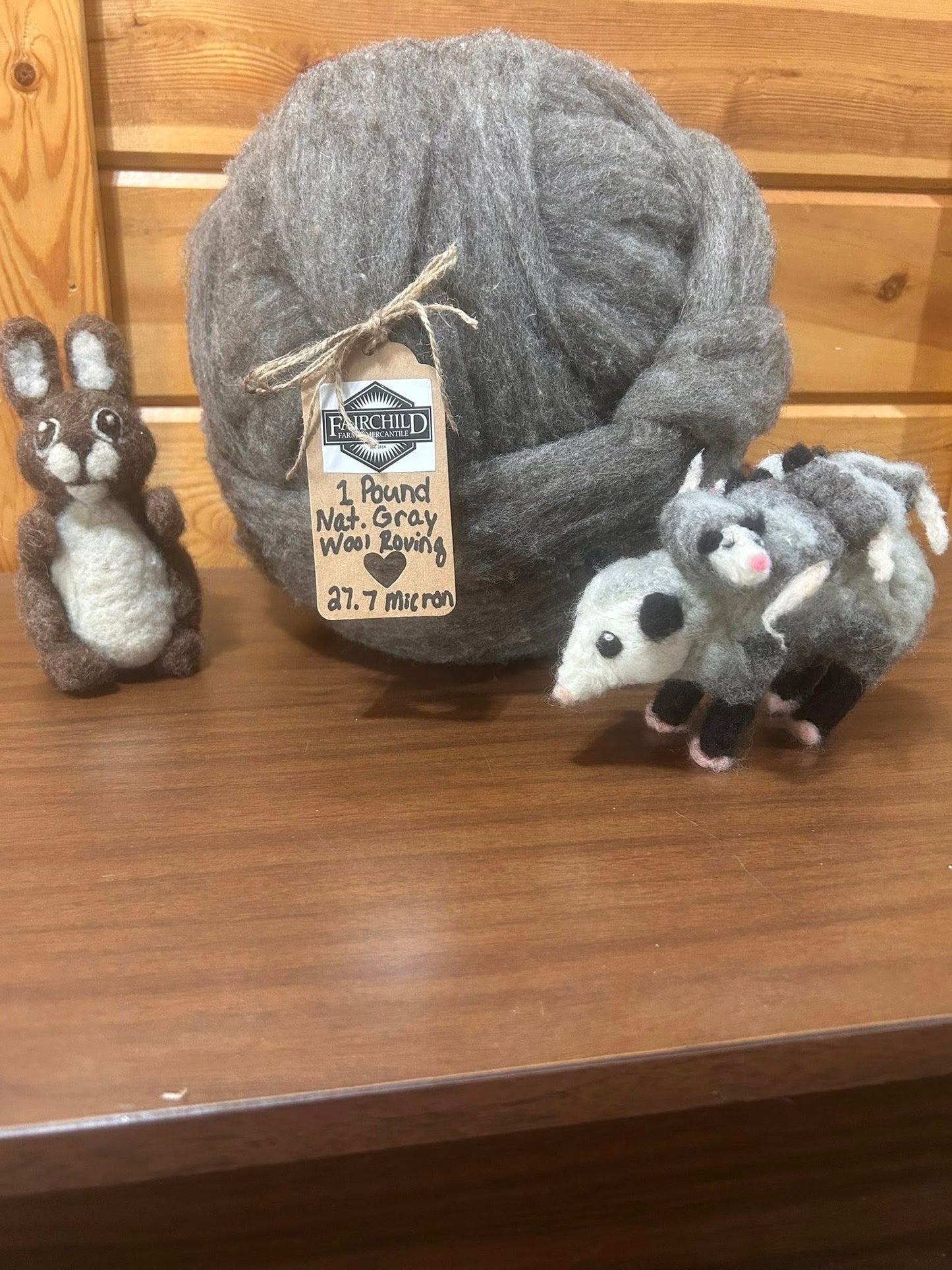Gray Wool Roving
