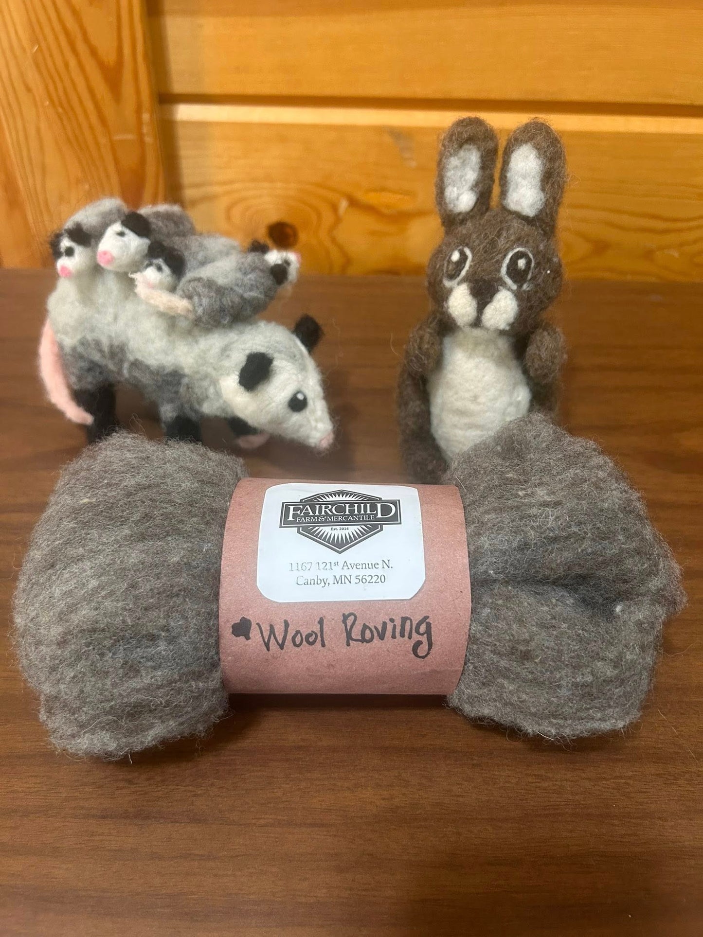 Gray Wool Roving
