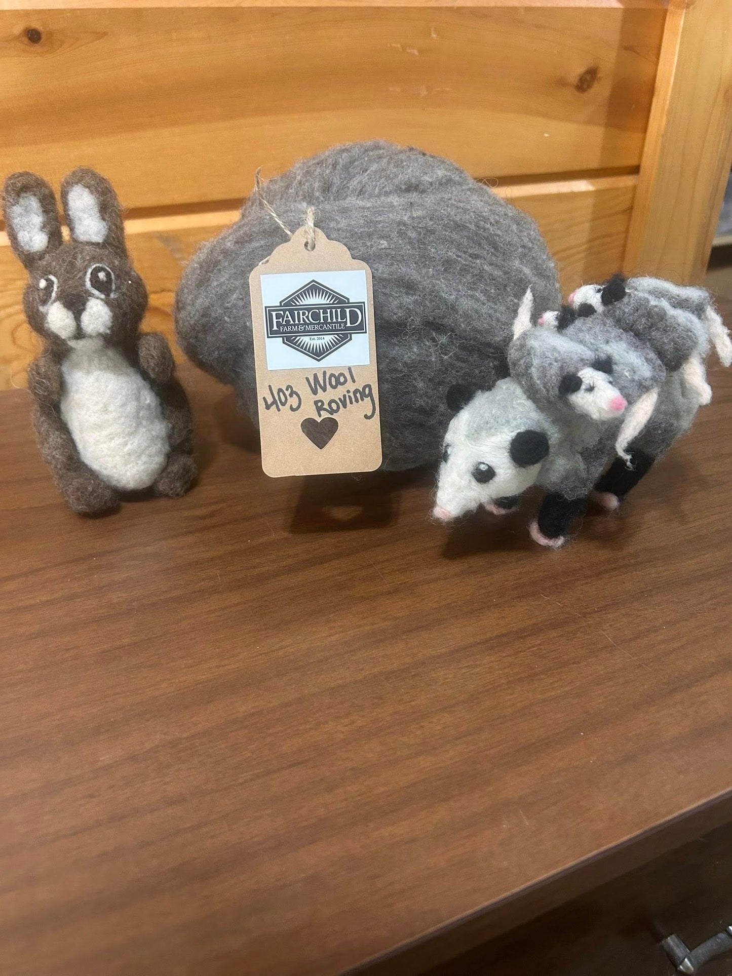 Gray Wool Roving